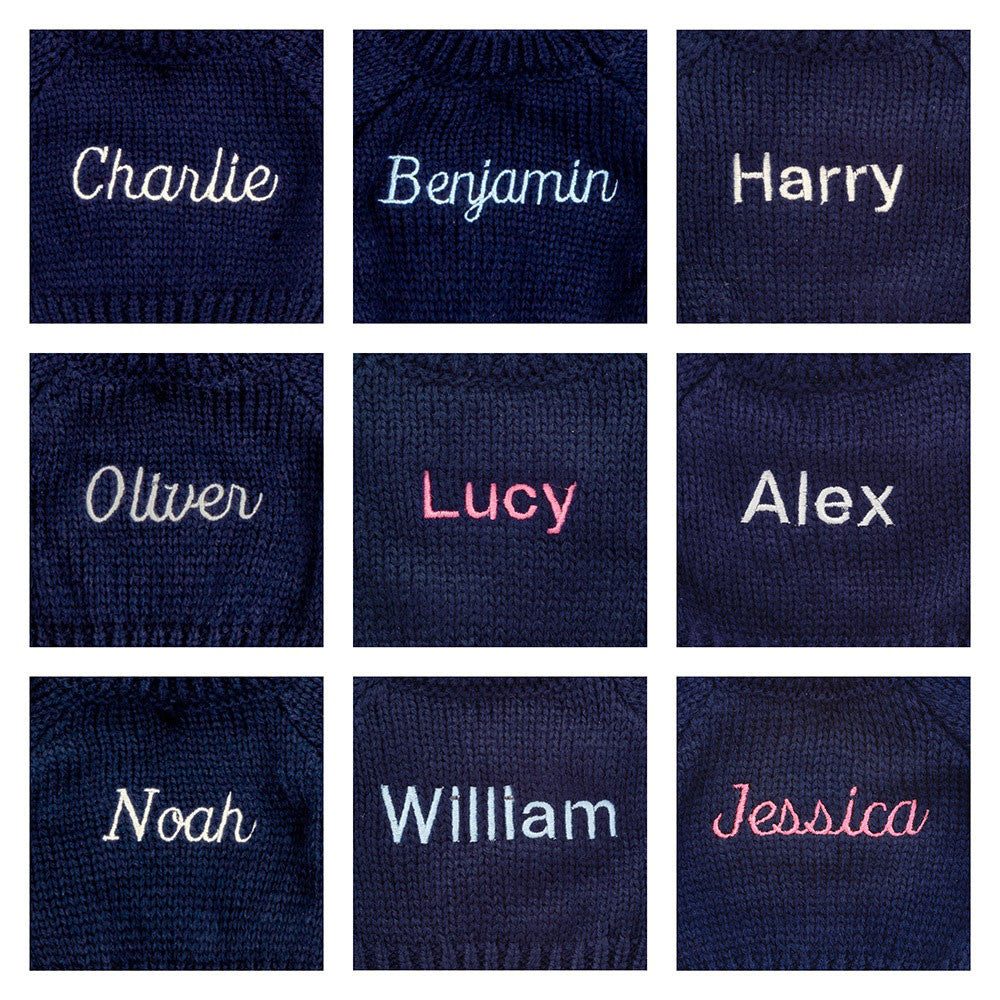 Bashful Tiger with Personalized Navy Jumper