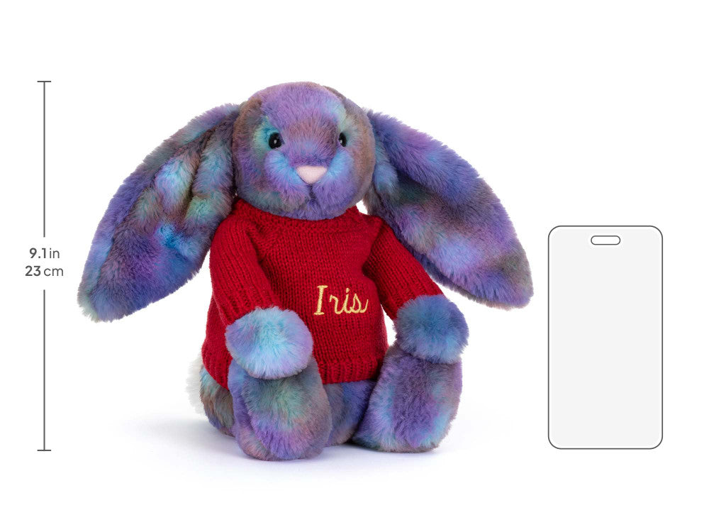 Zodihop Luxe Bunny with Personalized Red Jumper