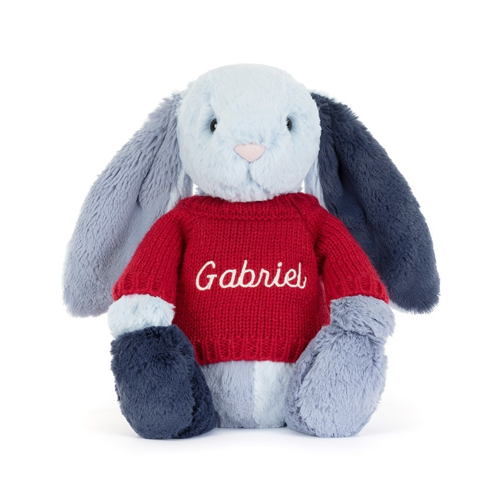 Puddlesea Bunny with Personalized Red Jumper