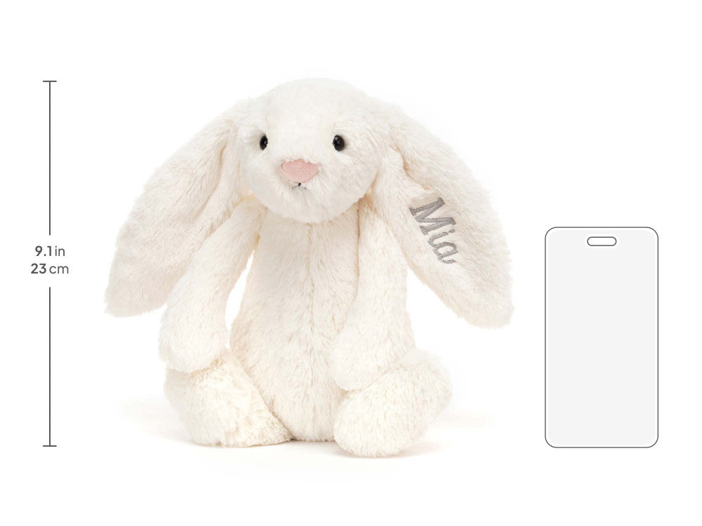 Personalized Bashful Cream Bunny Medium